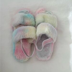 Miss Lola Multicolor Fuzzy Slippers